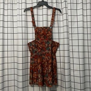 Corduroy overalls skirt
